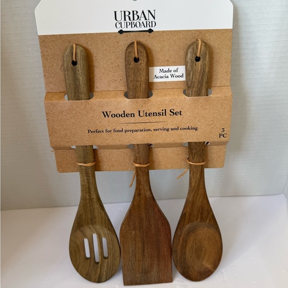 Wooden Utensil Set - Brown - Picture 1 of 4